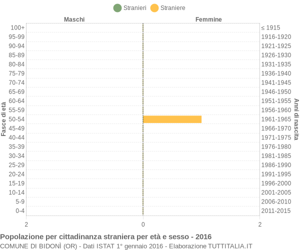 Grafico cittadini stranieri - Bidonì 2016