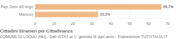 Grafico cittadinanza stranieri - Loculi 2005