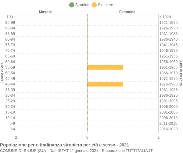 Grafico cittadini stranieri - Silius 2021