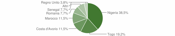 Grafico cittadinanza stranieri - Aritzo 2013