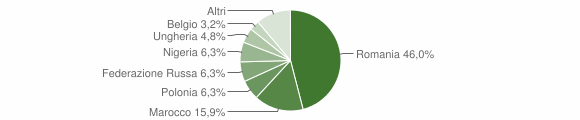 Grafico cittadinanza stranieri - Badesi 2016