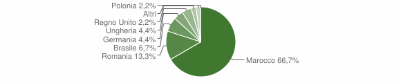 Grafico cittadinanza stranieri - Gairo 2008