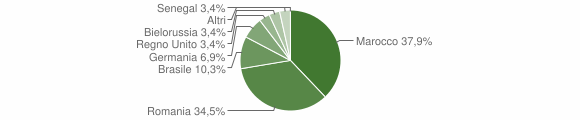 Grafico cittadinanza stranieri - Gairo 2015