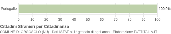 Grafico cittadinanza stranieri - Orgosolo 2005