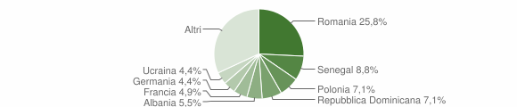 Grafico cittadinanza stranieri - Sorso 2010