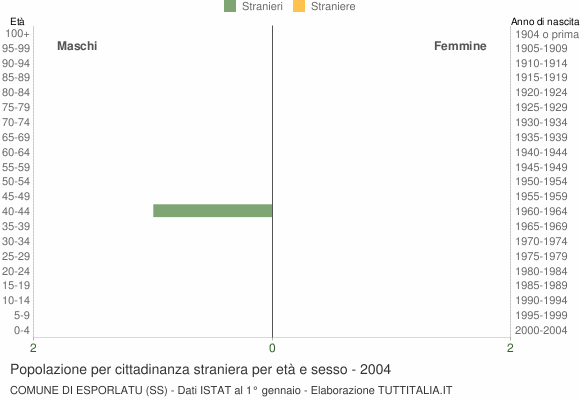 Grafico cittadini stranieri - Esporlatu 2004