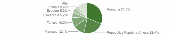 Grafico cittadinanza stranieri - Isili 2012