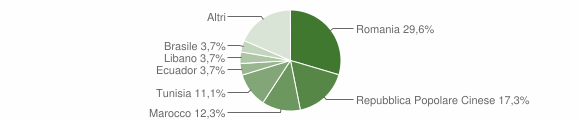 Grafico cittadinanza stranieri - Isili 2014