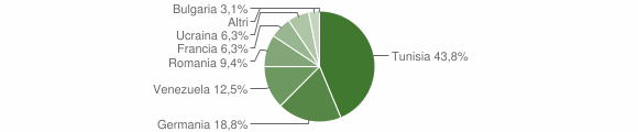 Grafico cittadinanza stranieri - Villaputzu 2005