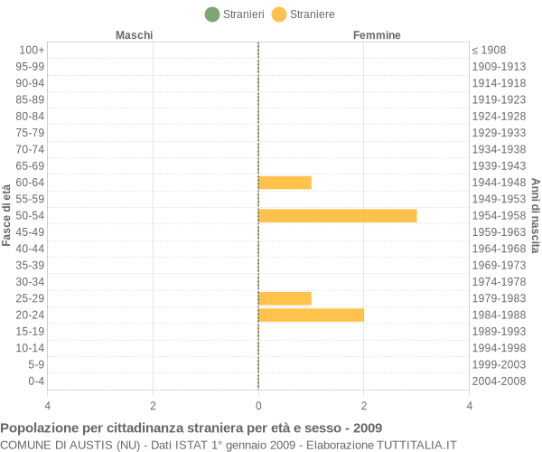 Grafico cittadini stranieri - Austis 2009