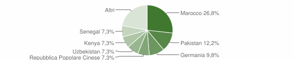 Grafico cittadinanza stranieri - Gonnesa 2009