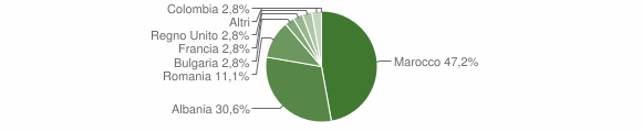 Grafico cittadinanza stranieri - Sedilo 2008