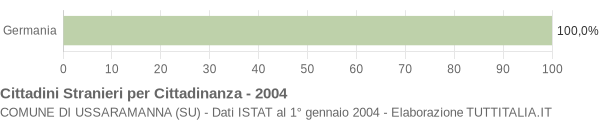 Grafico cittadinanza stranieri - Ussaramanna 2004