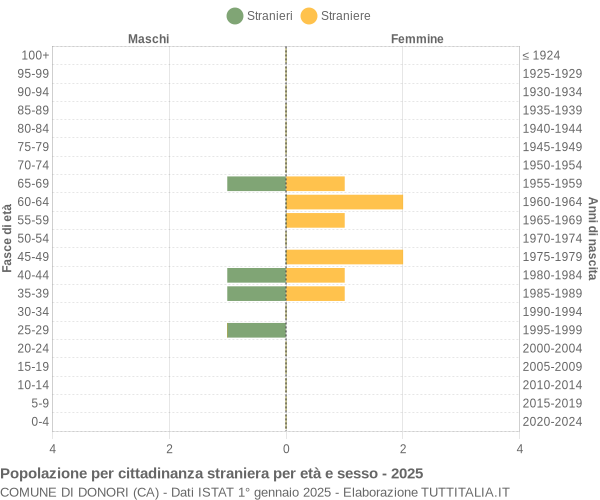 Grafico cittadini stranieri - Donori 2025