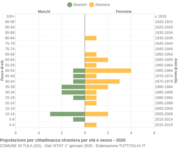 Grafico cittadini stranieri - Tula 2020