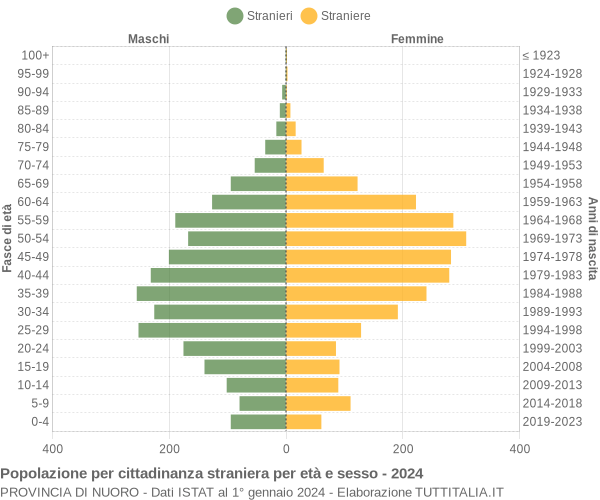 Grafico cittadini stranieri - 2024