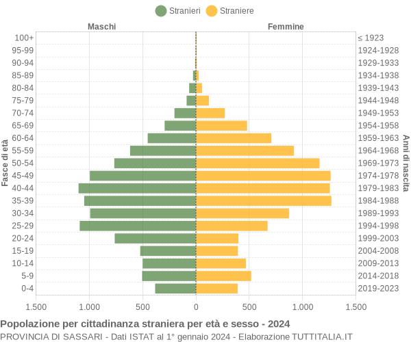 Grafico cittadini stranieri - 2024