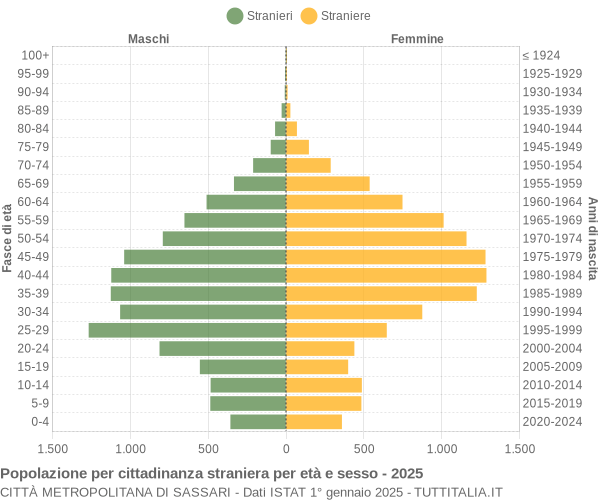 Grafico cittadini stranieri - 2025