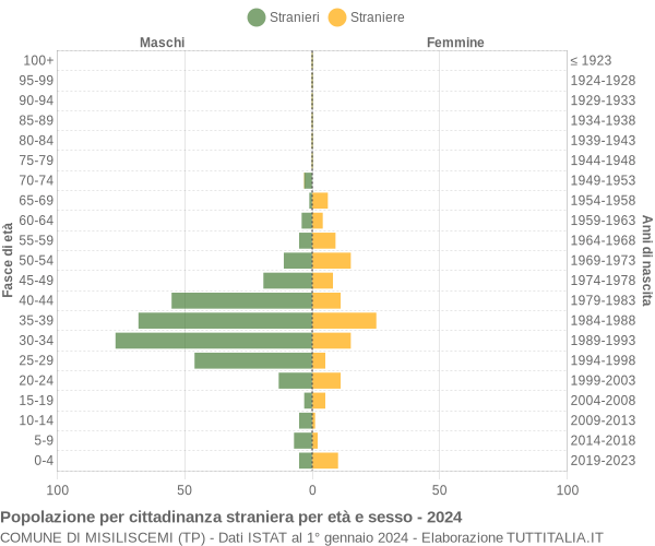 Grafico cittadini stranieri - Misiliscemi 2024