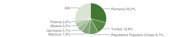 Grafico cittadinanza stranieri - Bagheria 2009