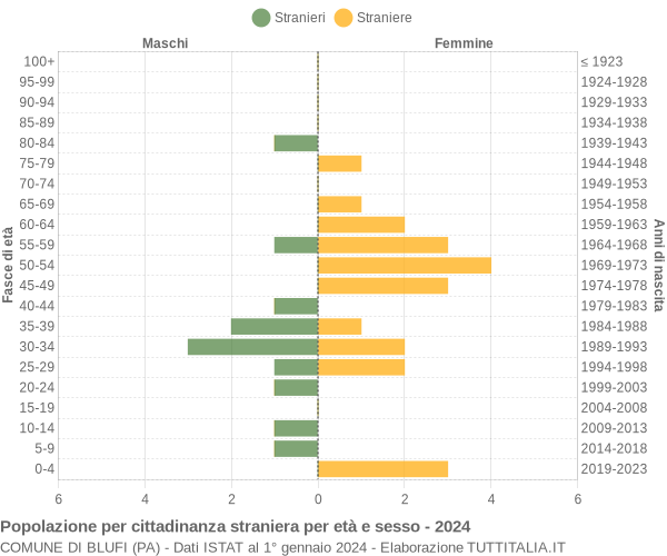 Grafico cittadini stranieri - Blufi 2024