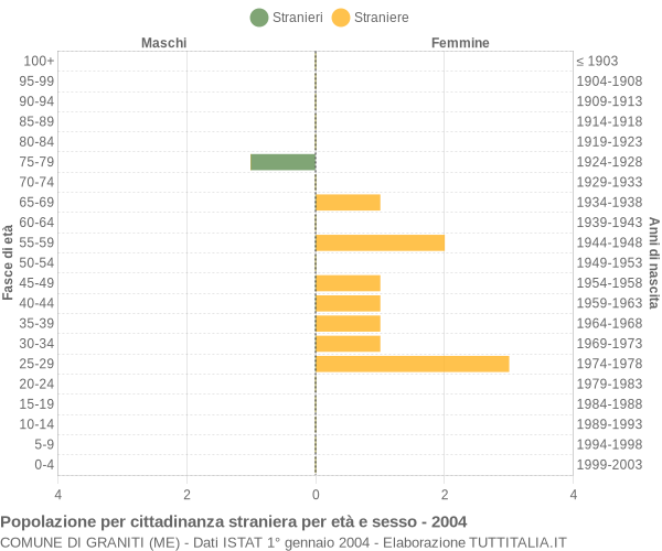 Grafico cittadini stranieri - Graniti 2004