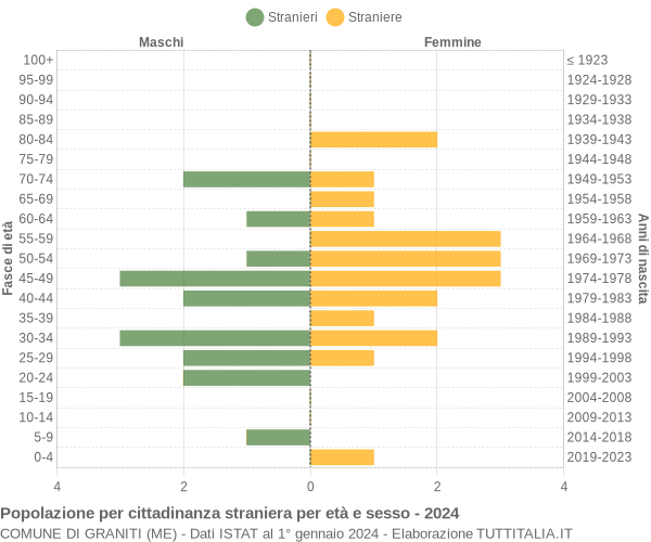 Grafico cittadini stranieri - Graniti 2024