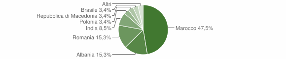 Grafico cittadinanza stranieri - Mezzojuso 2010