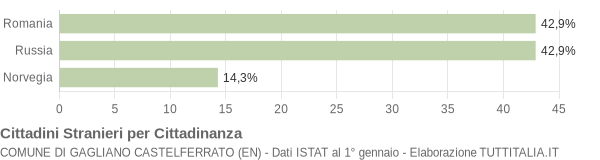 Grafico cittadinanza stranieri - Gagliano Castelferrato 2005