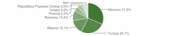 Grafico cittadinanza stranieri - Terme Vigliatore 2004