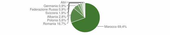 Grafico cittadinanza stranieri - Rodì Milici 2008