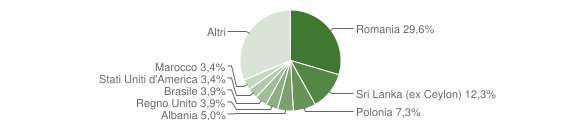 Grafico cittadinanza stranieri - Pedara 2009