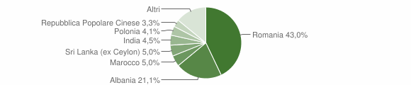 Grafico cittadinanza stranieri - Pace del Mela 2015
