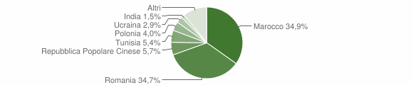 Grafico cittadinanza stranieri - Partinico 2015