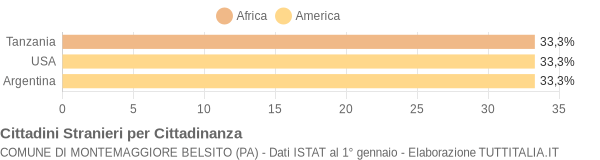 Grafico cittadinanza stranieri - Montemaggiore Belsito 2004