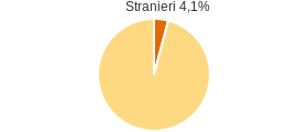 Percentuale cittadini stranieri Comune di Palermo