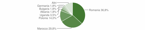 Grafico cittadinanza stranieri - Caronia 2011