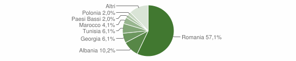 Grafico cittadinanza stranieri - Vicari 2011