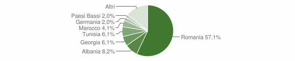 Grafico cittadinanza stranieri - Vicari 2012
