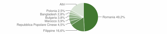 Grafico cittadinanza stranieri - Giarre 2013