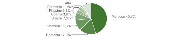 Grafico cittadinanza stranieri - Linguaglossa 2006