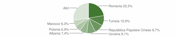 Grafico cittadinanza stranieri - Santa Teresa di Riva 2008