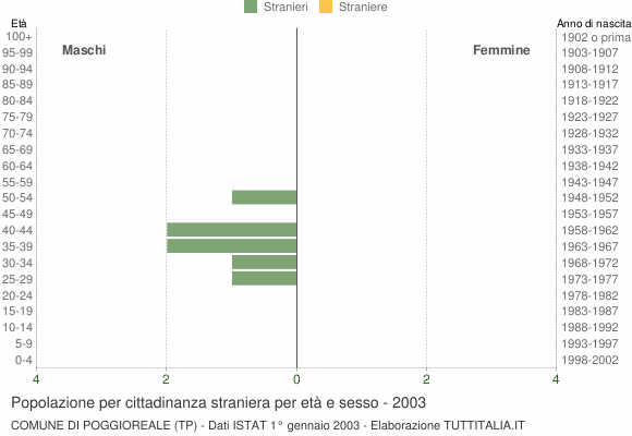 Grafico cittadini stranieri - Poggioreale 2003