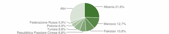 Grafico cittadinanza stranieri - Brolo 2007