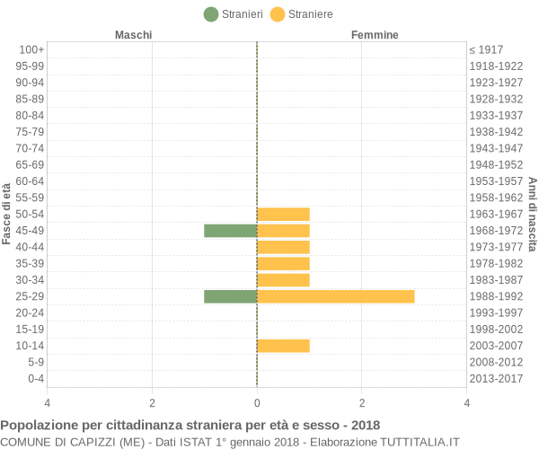 Grafico cittadini stranieri - Capizzi 2018