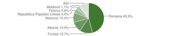 Grafico cittadinanza stranieri - Scordia 2010