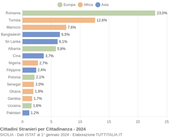 Grafico cittadinanza stranieri - 2024