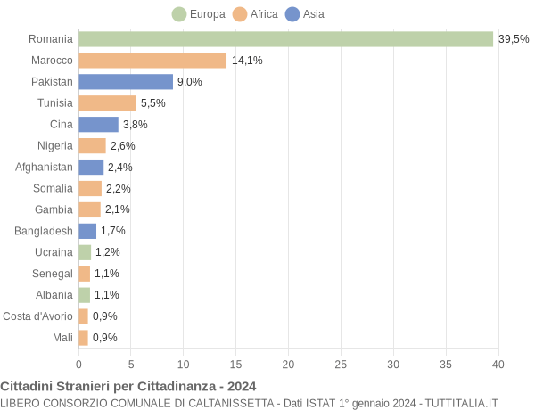 Grafico cittadinanza stranieri - 2024