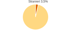 Percentuale cittadini stranieri Città Metropolitana di Catania