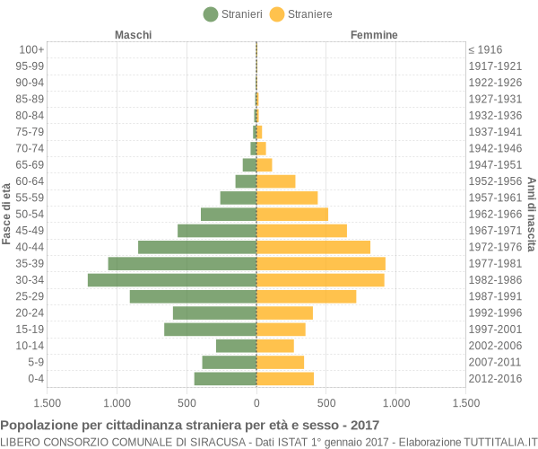 Grafico cittadini stranieri - 2017